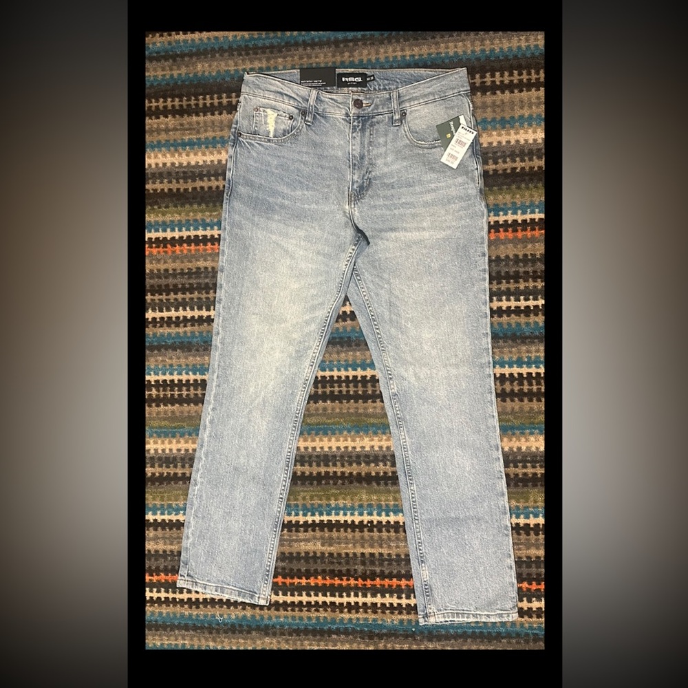 TiLLY’s RSQ Mens Slim Straight Jeans 30x30 Light Wash Denim NWT   $46.99